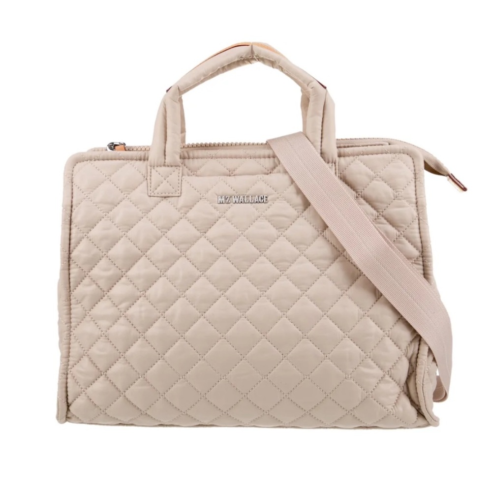 MZ Wallace Quilted Metro Box Tote in Mushroom NWOT